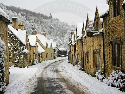 Castle Combe Village in the Snow
