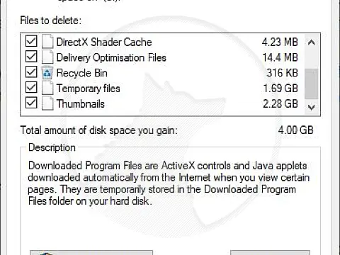 Windows Disk Cleanup tool allows you to clear temporary files and unneeded system files from Windows Updates