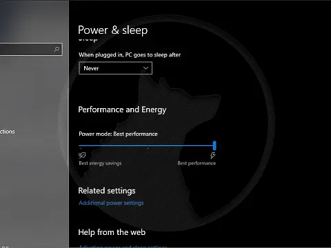 Windows Power Options allows you to choose between battery life and performance