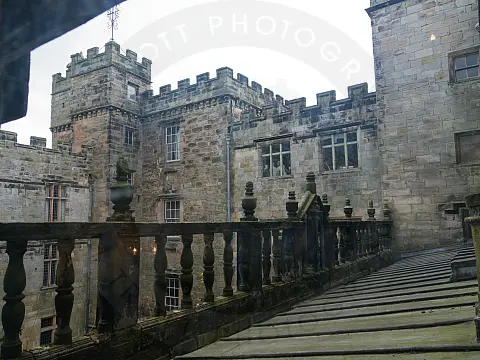 View across the courtyard from the stair well